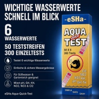 eSHa Aqua Quick Test 6 in 1 – 50 Teststreifen...